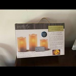 3 piece LED candle set with remote